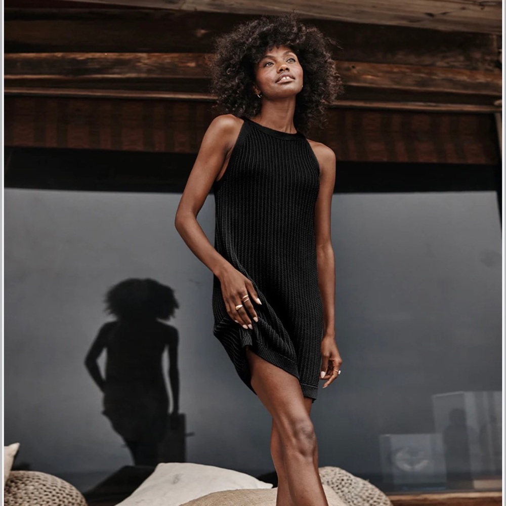 NWT!!! Women’s Summersalt The Crochet High-Neck Dress, Sea Urchin/Black, XL